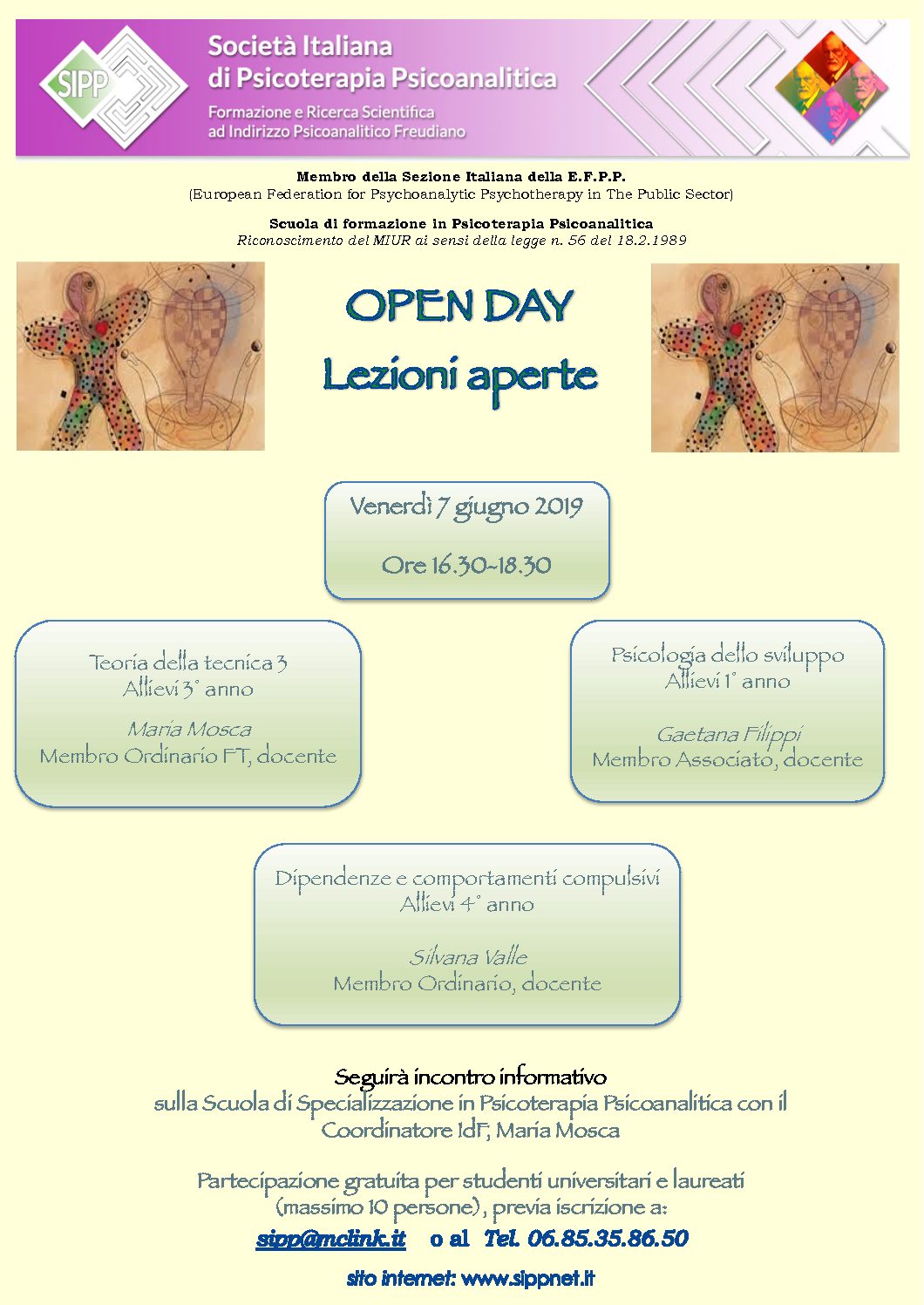 S.I.P.P. – Open Day Lezioni Aperte