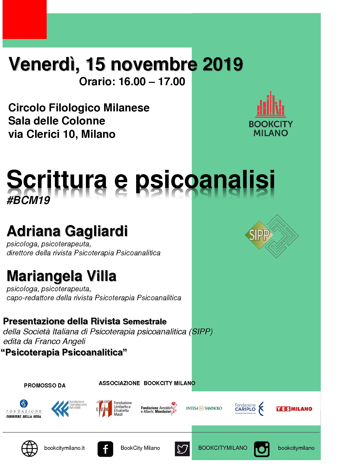 Centro Filologico Milanese – Convegno “Scrittura e Psicoanalisi”